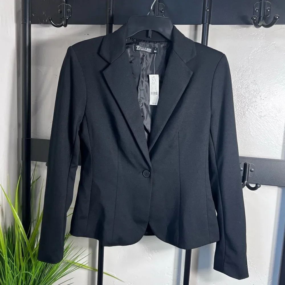7th Avenue New York & Co. blazer one button black size 2 - Picture 6 of 16